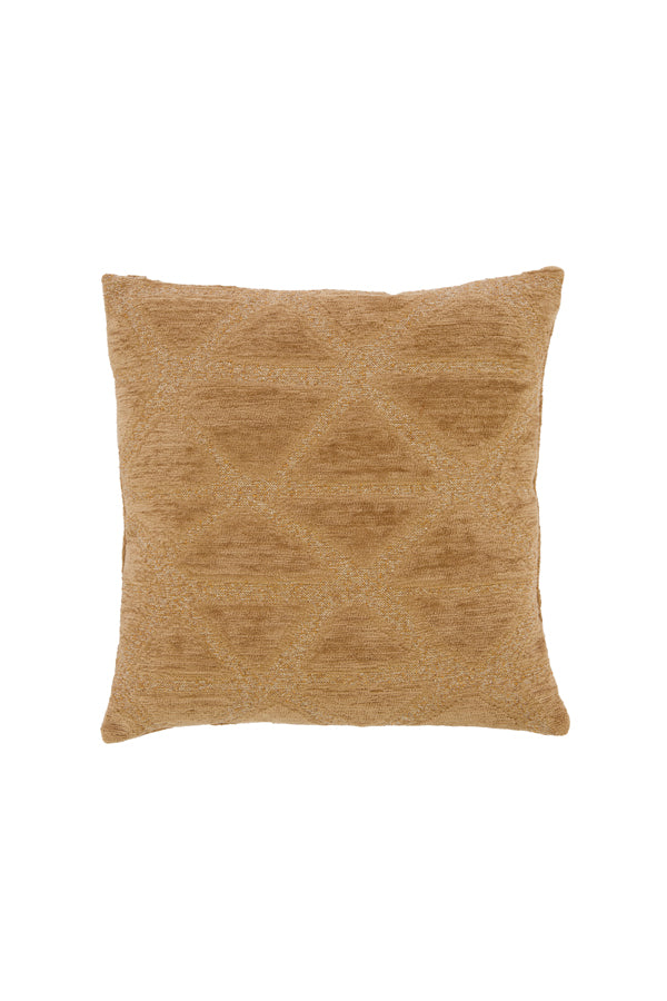 Cushion 45x45 cm MUNCIE ocher yellow feather filled