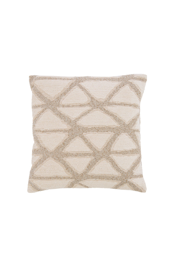 Cushion 45x45 cm MUNCIE sand+cream feather filled