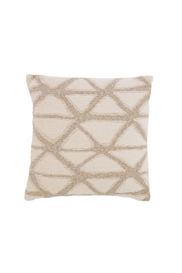 Cushion 45x45 cm MUNCIE sand+cream feather filled