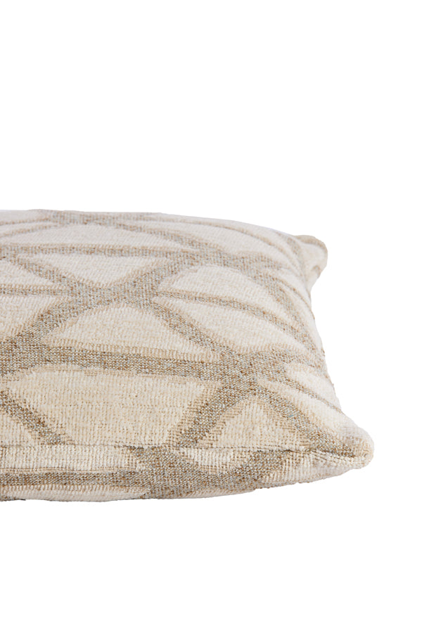 Cushion 45x45 cm MUNCIE sand+cream feather filled