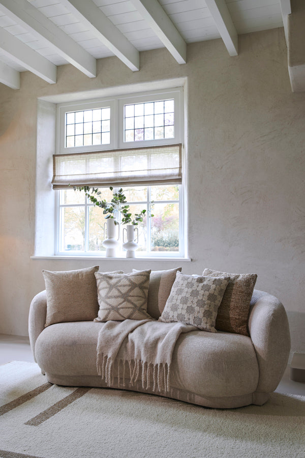Cushion 45x45 cm MUNCIE sand+cream feather filled