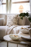 Cushion 45x45 cm MUNCIE sand+cream feather filled