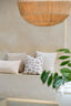 Cushion 45x45 cm ALPENA taupe+beige feather filled