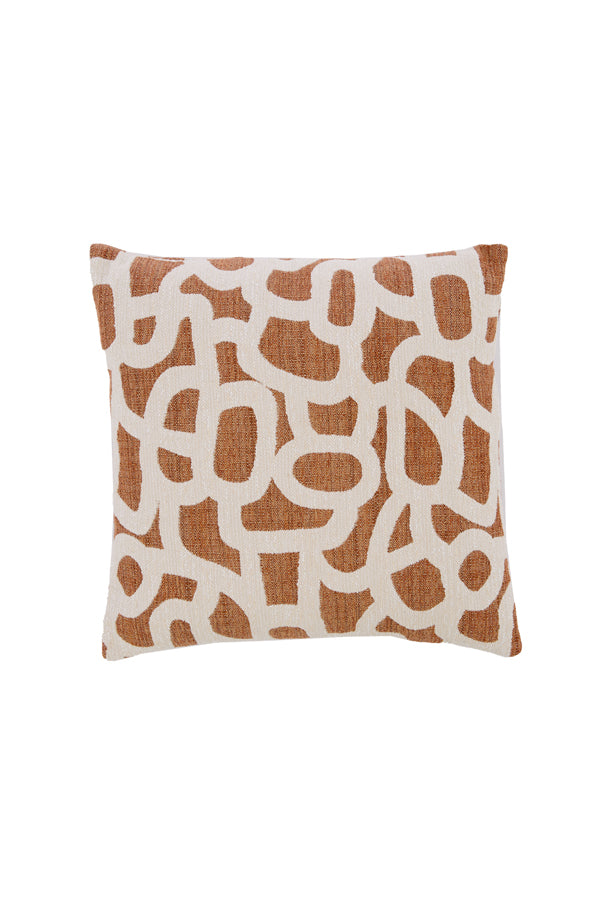Cushion 45x45 cm ALPENA terra+cream feather filled