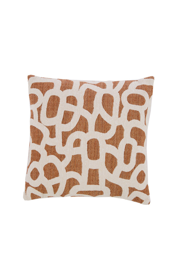 Cushion 45x45 cm ALPENA terra+cream feather filled