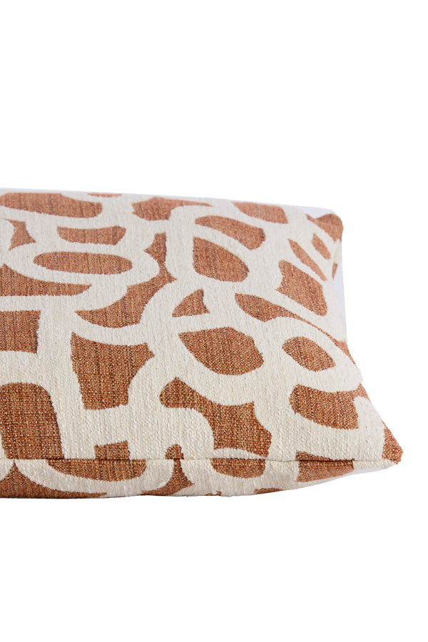 Cushion 45x45 cm ALPENA terra+cream feather filled