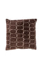 Cushion 45x45 cm DOTHAN dark brown+cream feather filled