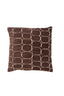 Cushion 45x45 cm DOTHAN dark brown+cream feather filled