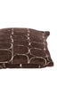 Cushion 45x45 cm DOTHAN dark brown+cream feather filled
