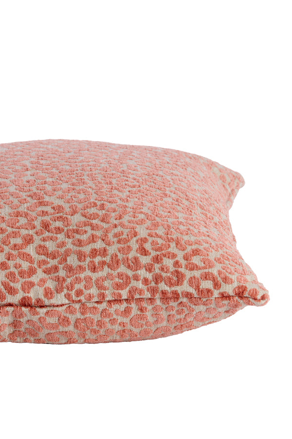 Cushion 45x45 cm SAFFORD sand+coral feather filled