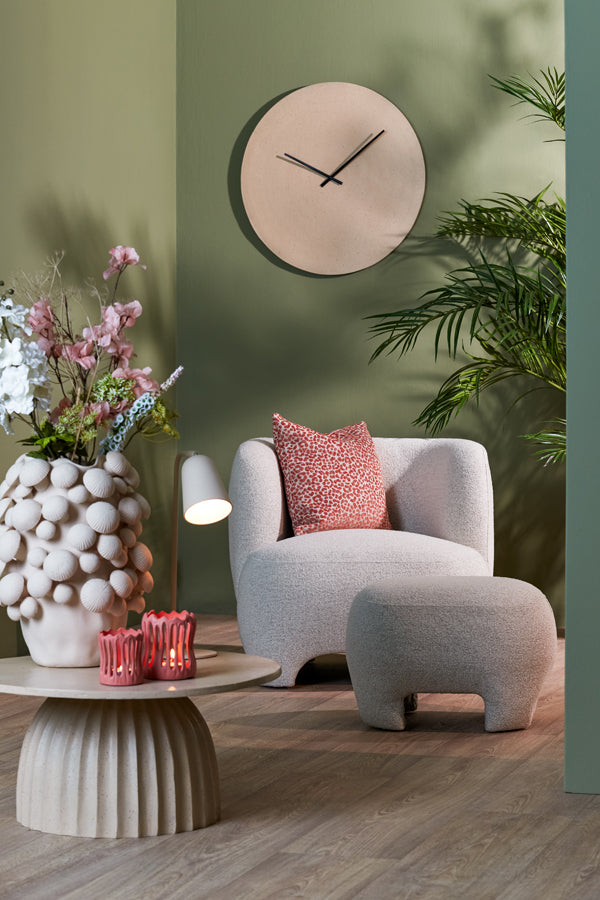 Cushion 45x45 cm SAFFORD sand+coral feather filled