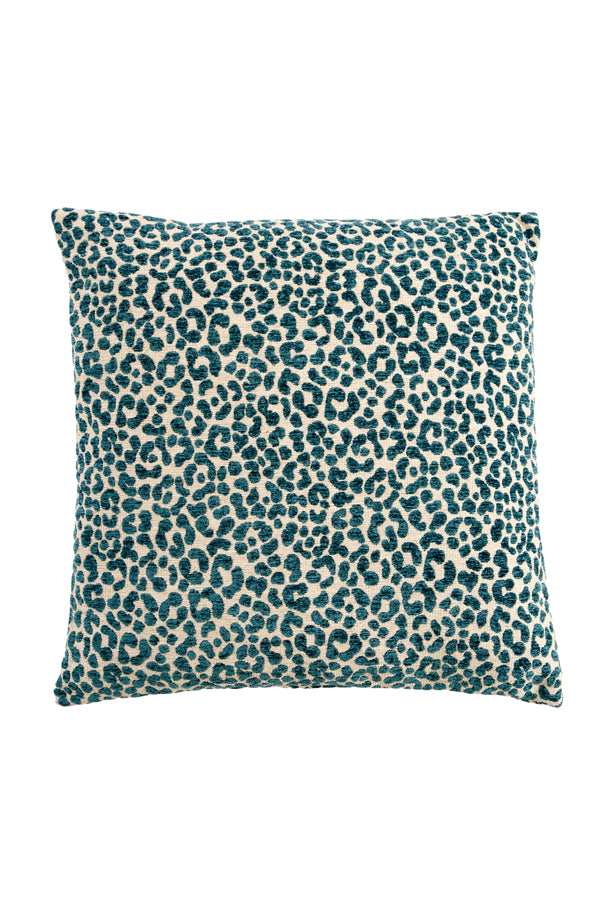 Cushion 45x45 cm SAFFORD sand+petrol feather filled