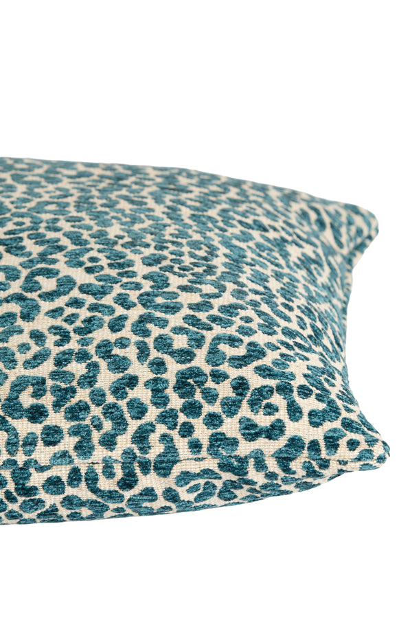 Cushion 45x45 cm SAFFORD sand+petrol feather filled