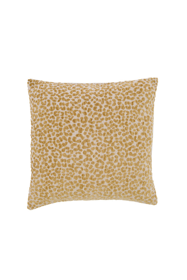 Cushion 45x45 cm SAFFORD sand+ocher yellow feather filled