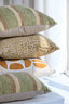 Cushion 45x45 cm SAFFORD sand+ocher yellow feather filled
