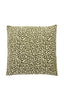 Cushion 45x45 cm SAFFORD sand+green feather filled