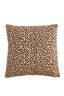 Cushion 45x45 cm SAFFORD sand+brown feather filled