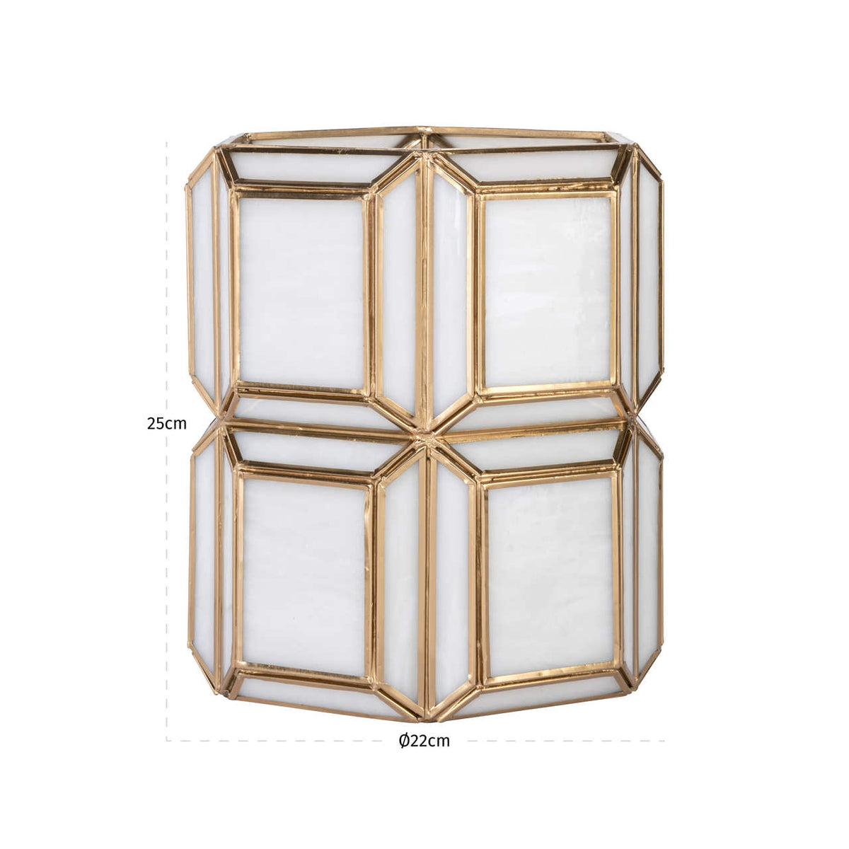 Hurricane light Ariana brass antique small