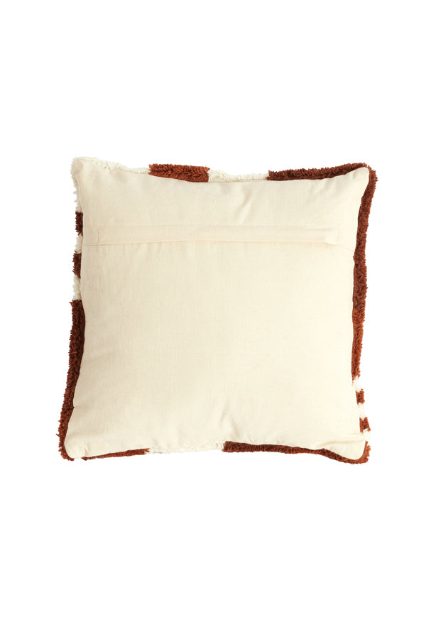 Cushion 45x45 cm SYLINA cream+dark orange+brown
