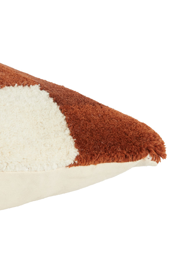 Cushion 45x45 cm SYLINA cream+dark orange+brown
