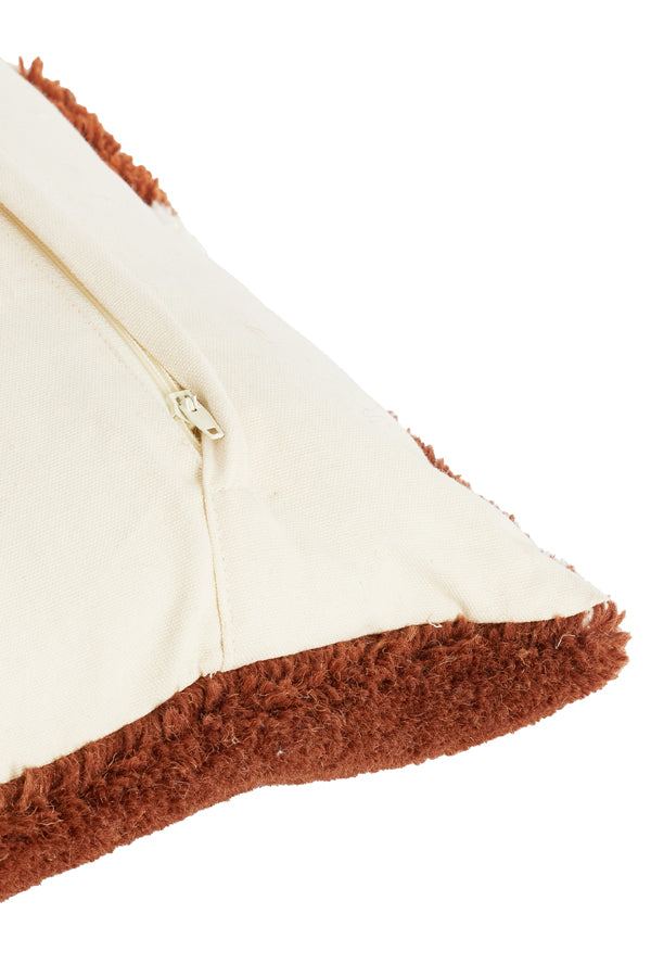 Cushion 45x45 cm SYLINA cream+dark orange+brown