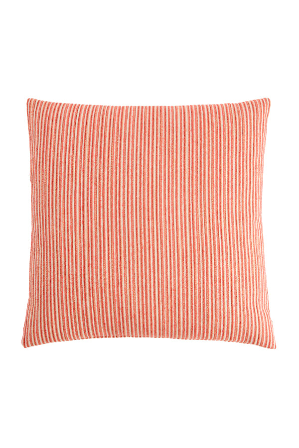 Cushion 45x45 cm HAYDEN cream+coral feather filled