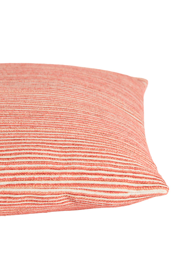 Cushion 45x45 cm HAYDEN cream+coral feather filled