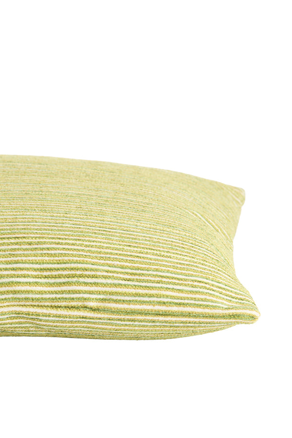 Cushion 45x45 cm HAYDEN cream+light green feather filled