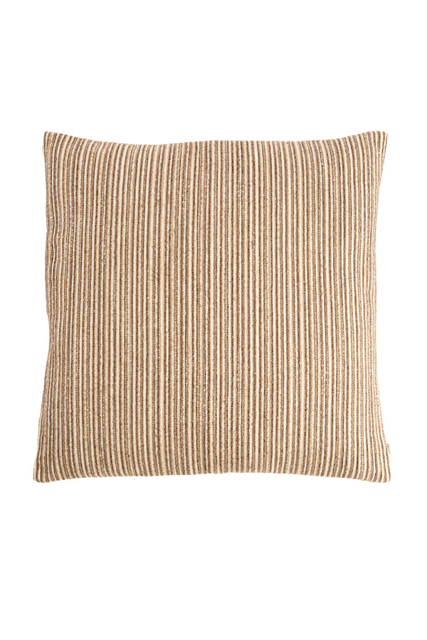 Cushion 45x45 cm HAYDEN cream+dark brown feather filled