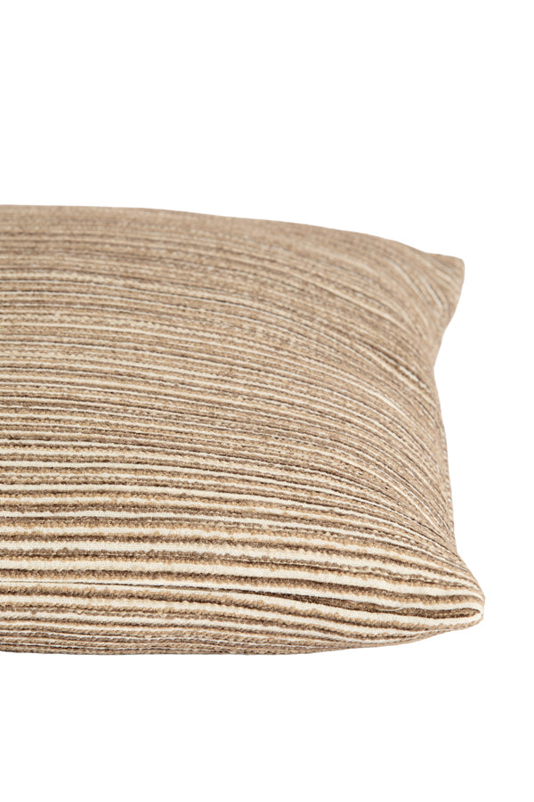 Cushion 45x45 cm HAYDEN cream+dark brown feather filled