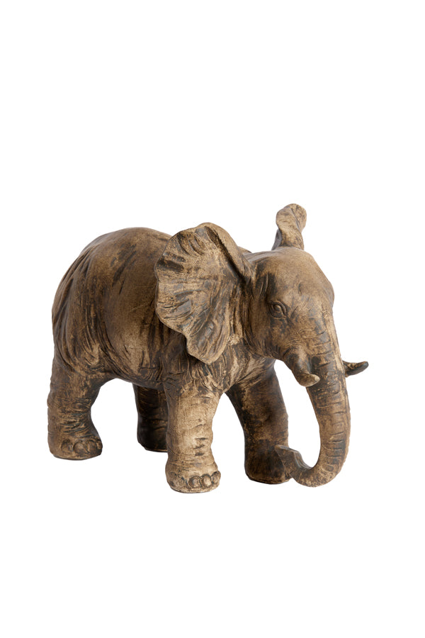 Ornament 30,5x18,5x24 cm ELEPHANT antique dark brown