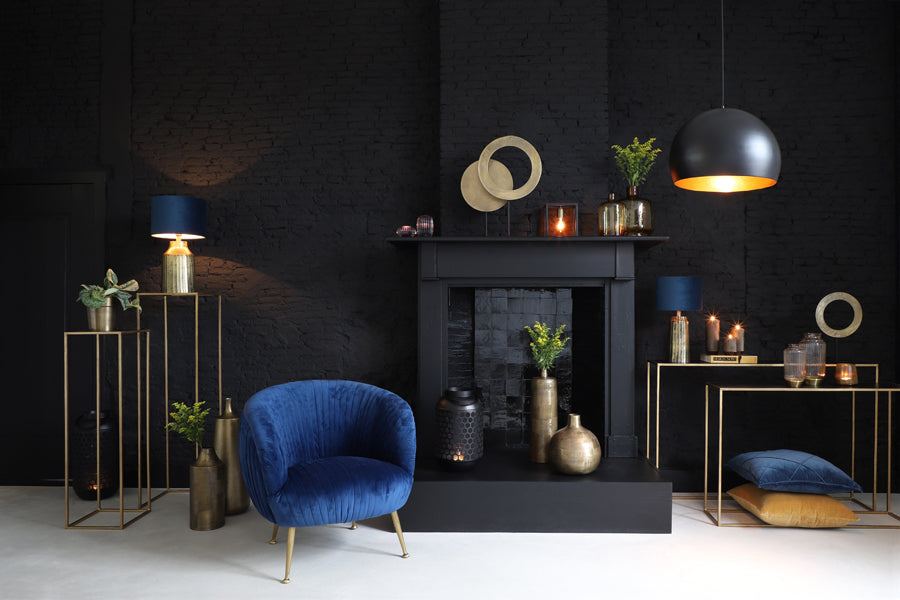 Ornament on base 35x10x56 cm WAIWO raw ant bronze-matt black