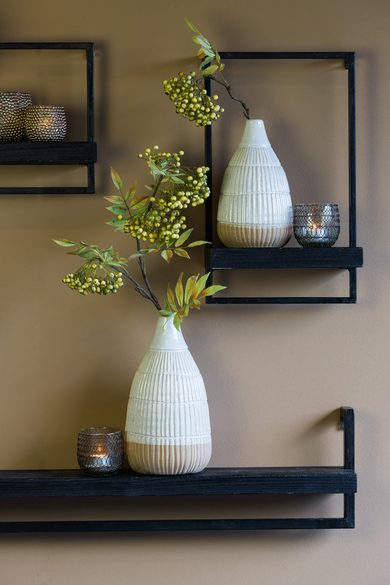 Wall shelf 80x15x24 cm MADDISON wood matt black