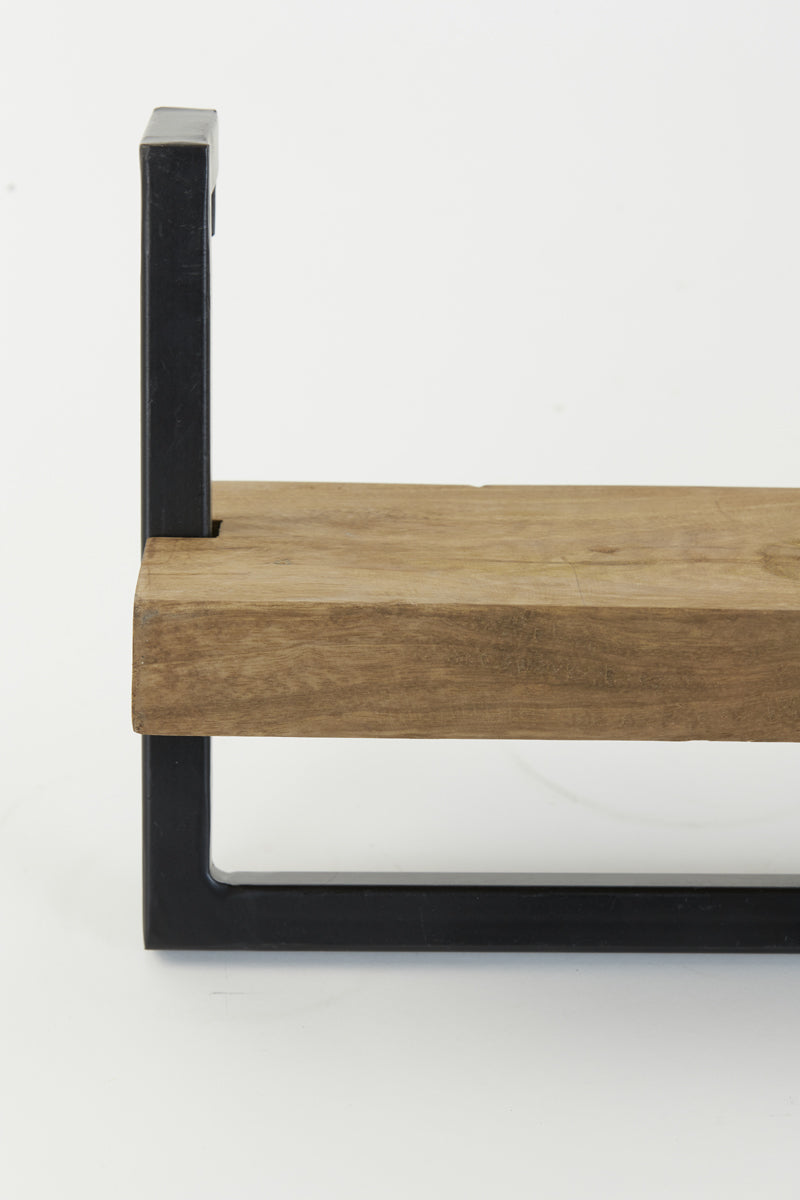 Wall shelf 80x15x24 cm MADDISON wood dark brown