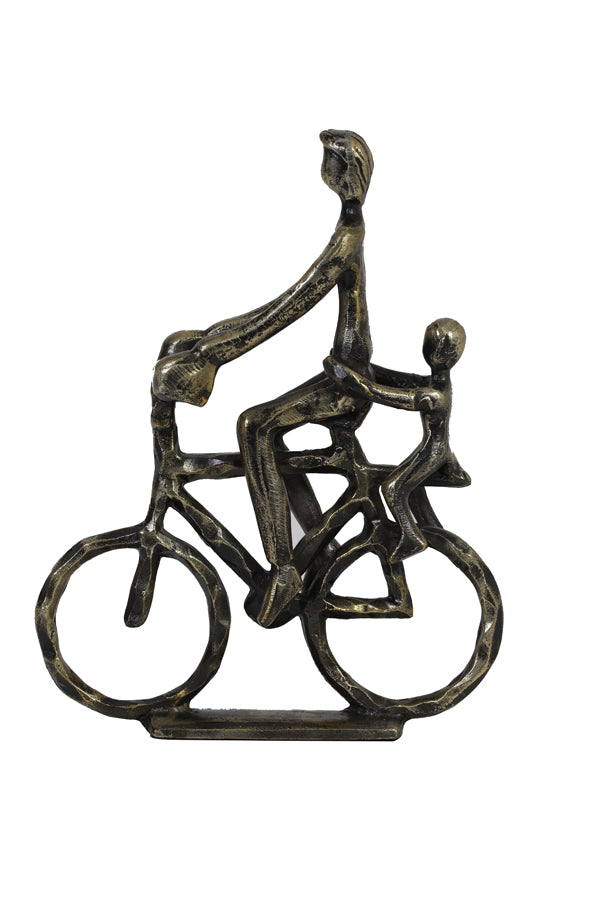 Ornament 24x6x30 cm CYCLIST antique bronze