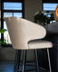 Bar stool Indigo khaki velvet