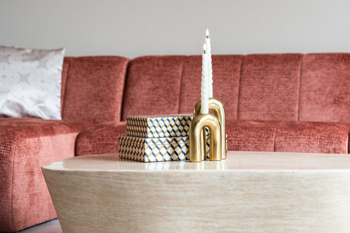 Candle holder Rowin gold small