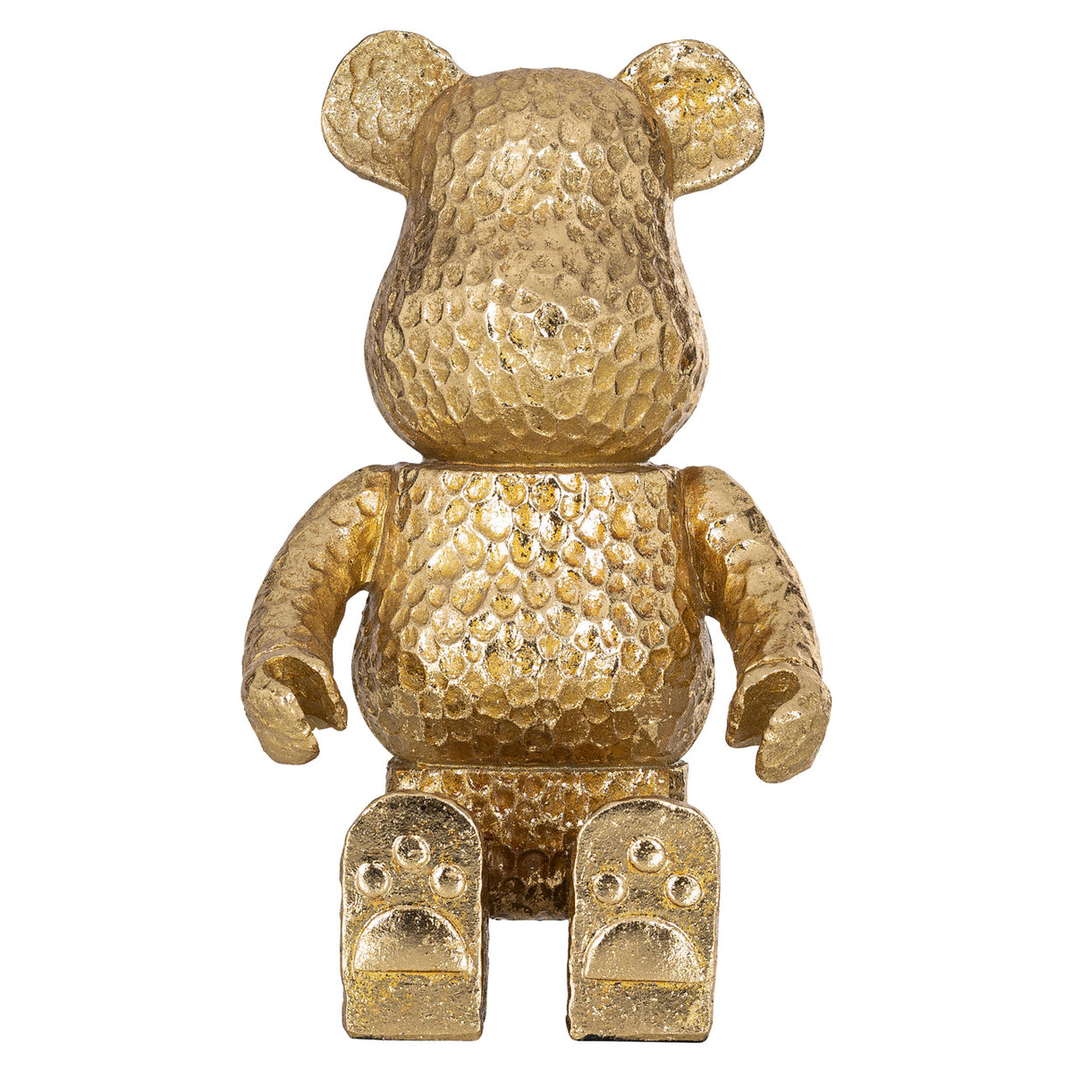 Decorative object Bear gold sitting