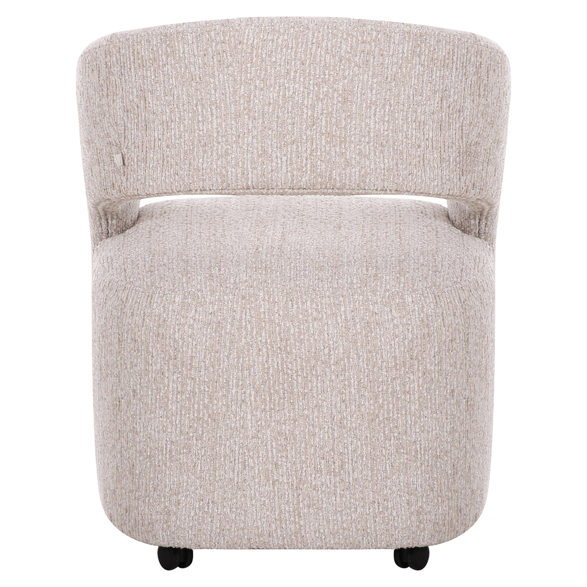 Dining chair Vixen natural linear with wheels