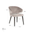 Dining chair Indigo khaki velvet