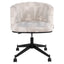 Dining chair Rochenne beige graffic swivel on wheels