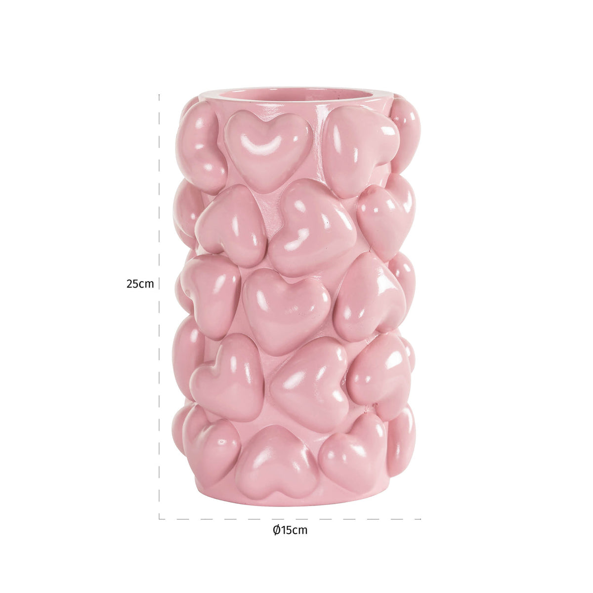 Candle holder Emel pink small