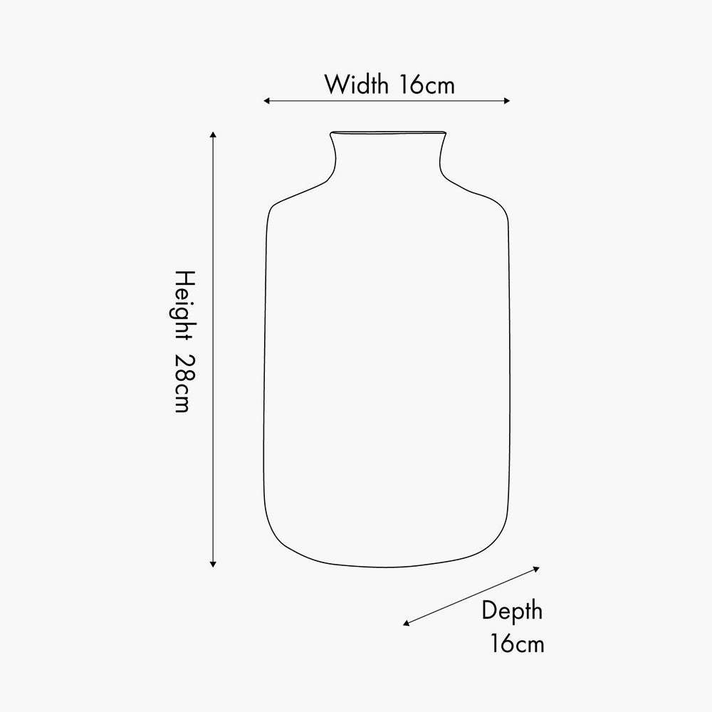 Atouk Textured Natural and Black Stoneware Vase