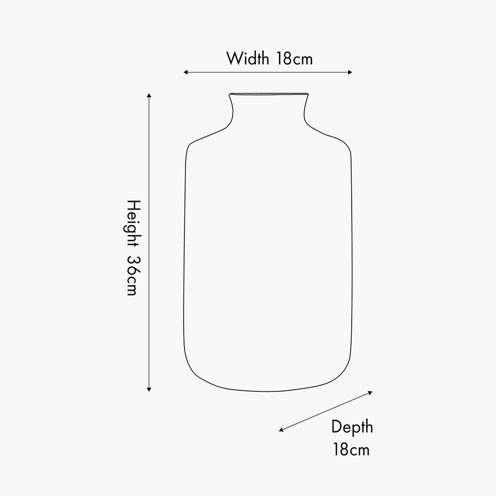 Bude Blue and White Stripe Stoneware Vase