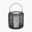Matt Black Mesh Metal Round Lantern Small