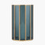 Smoked Glass and Brass Metal Small Round Hurricane