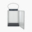 Matt Black Metal and Glass Large Square Lantern