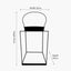 Matt Black Metal and Glass Large Square Lantern