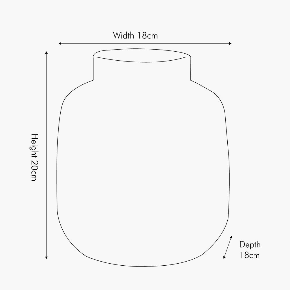 Alina White Dot Design Small Stoneware Vase