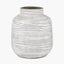 Alina White Dot Design Small Stoneware Vase
